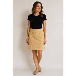 New Ruff Hewn True American Wear Gold Chino Wrap Skirt Size 8